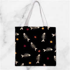 Pattern Design Seamless Fishbone Zipper Grocery Tote Bag from ArtsNow.com Back