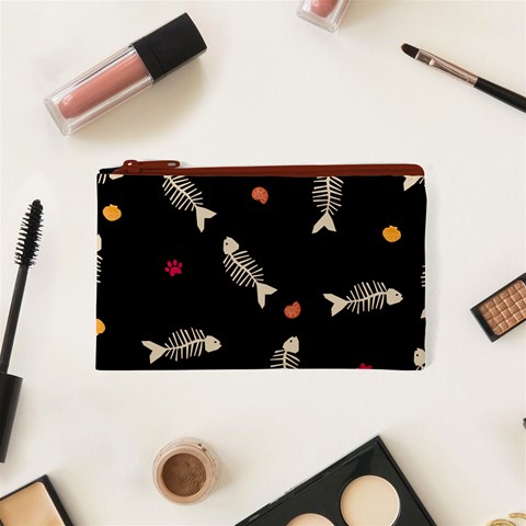 Pattern Design Seamless Fishbone Cosmetic Bag (XS) from ArtsNow.com Front