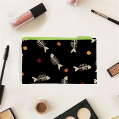 Pattern Design Seamless Fishbone Cosmetic Bag (XS) from ArtsNow.com Back