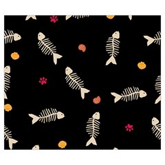 Pattern Design Seamless Fishbone Zipper Large Tote Bag from ArtsNow.com Back