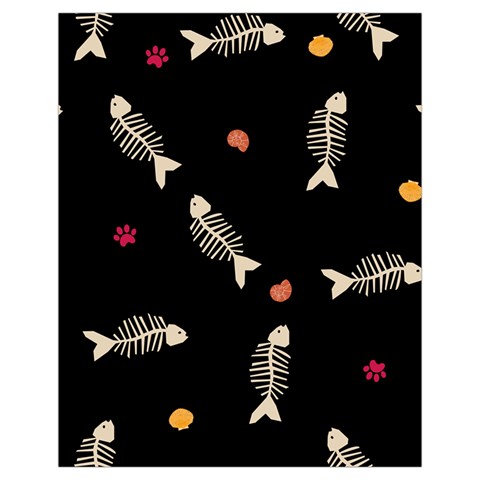 Pattern Design Seamless Fishbone Drawstring Pouch (XL) from ArtsNow.com Front