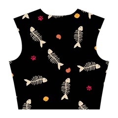 Pattern Design Seamless Fishbone Cotton Crop Top from ArtsNow.com Back