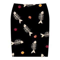 Pattern Design Seamless Fishbone Midi Wrap Pencil Skirt from ArtsNow.com Back