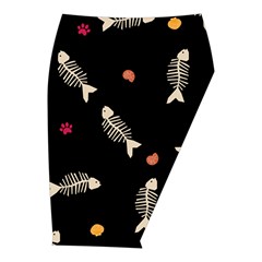Pattern Design Seamless Fishbone Midi Wrap Pencil Skirt from ArtsNow.com  Front Right 