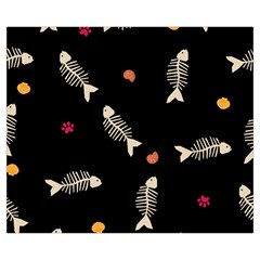 Pattern Design Seamless Fishbone Zipper Medium Tote Bag from ArtsNow.com Back
