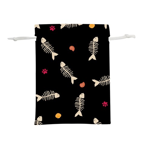Pattern Design Seamless Fishbone Lightweight Drawstring Pouch (L) from ArtsNow.com Front