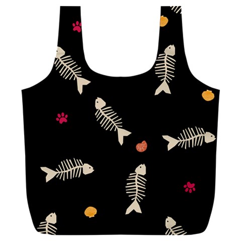 Pattern Design Seamless Fishbone Full Print Recycle Bag (XXL) from ArtsNow.com Front