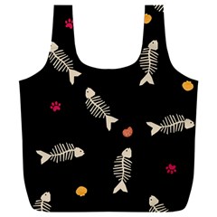 Pattern Design Seamless Fishbone Full Print Recycle Bag (XXL) from ArtsNow.com Back