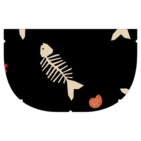 Pattern Design Seamless Fishbone Make Up Case (Medium) from ArtsNow.com Side Left