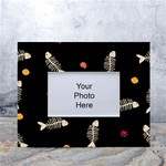 Pattern Design Seamless Fishbone White Tabletop Photo Frame 4 x6 
