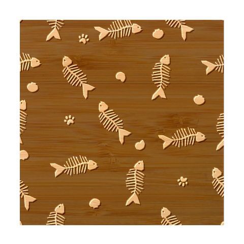 Pattern Design Seamless Fishbone Bamboo Coaster Set from ArtsNow.com Coaster 2
