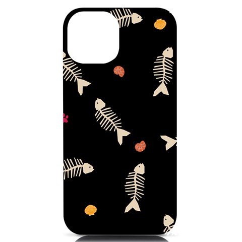 Pattern Design Seamless Fishbone iPhone 14 Black UV Print PC Hardshell Case from ArtsNow.com Front