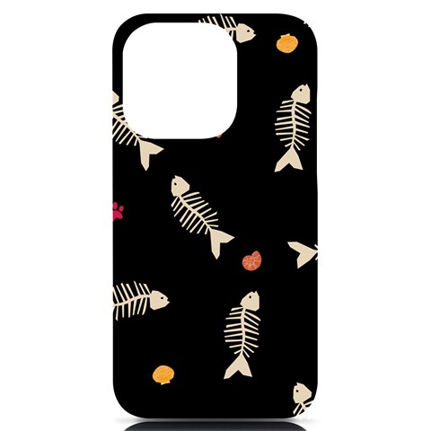 Pattern Design Seamless Fishbone iPhone 14 Pro Black UV Print PC Hardshell Case from ArtsNow.com Front