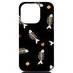 Pattern Design Seamless Fishbone iPhone 14 Pro Black UV Print PC Hardshell Case