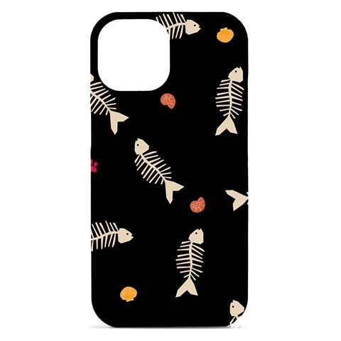 Pattern Design Seamless Fishbone iPhone 15 Black UV Print PC Hardshell Case from ArtsNow.com Front