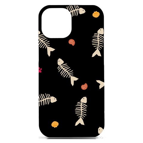 Pattern Design Seamless Fishbone iPhone 15 Plus Black UV Print PC Hardshell Case from ArtsNow.com Front