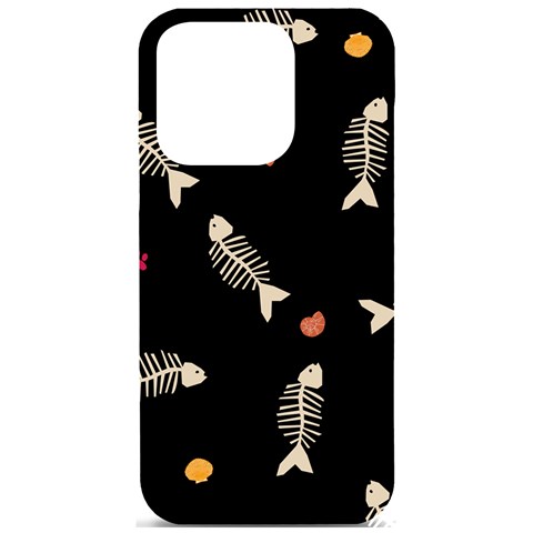 Pattern Design Seamless Fishbone iPhone 15 Pro Black UV Print PC Hardshell Case from ArtsNow.com Front