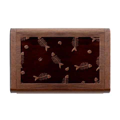 Pattern Design Seamless Fishbone Wood Oval USB Flash Drive from ArtsNow.com Box