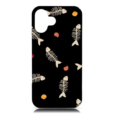 Pattern Design Seamless Fishbone iPhone 16 Plus Black UV Print PC Hardshell Case from ArtsNow.com Front