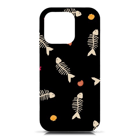 Pattern Design Seamless Fishbone iPhone 16 Pro Black UV Print PC Hardshell Case from ArtsNow.com Front