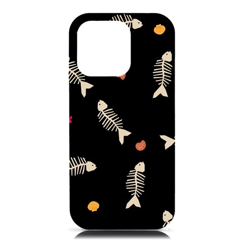 Pattern Design Seamless Fishbone iPhone 16 Pro Max Black UV Print PC Hardshell Case from ArtsNow.com Front