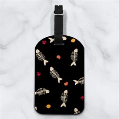 Pattern Design Seamless Fishbone Nappa Leather Luggage Tag Rectangle from ArtsNow.com Front