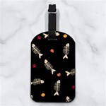 Pattern Design Seamless Fishbone Nappa Leather Luggage Tag Rectangle