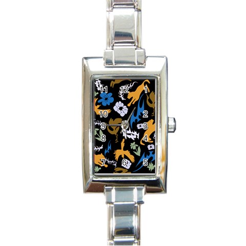 Pattern Design Seamless Texture Rectangle Italian Charm Watch from ArtsNow.com Front