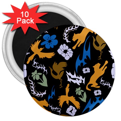 Pattern Design Seamless Texture 3  Magnets (10 pack)  from ArtsNow.com Front