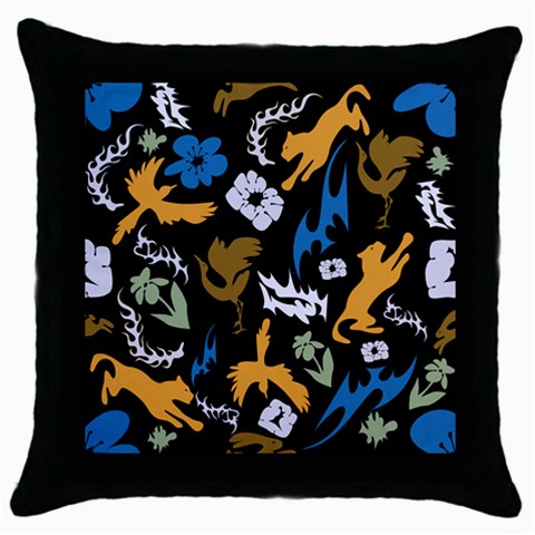 Pattern Design Seamless Texture Throw Pillow Case (Black) from ArtsNow.com Front