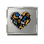Pattern Design Seamless Texture Mega Link Heart Italian Charm (18mm)