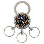 Pattern Design Seamless Texture 3-Ring Key Chain