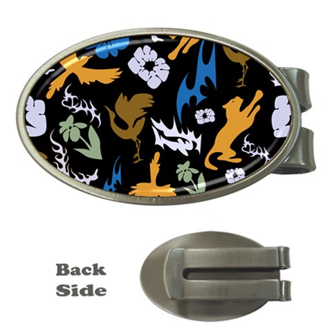 Pattern Design Seamless Texture Money Clips (Oval)  from ArtsNow.com Front