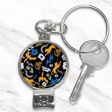 Pattern Design Seamless Texture Nail Clippers Key Chain from ArtsNow.com Front