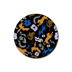 Pattern Design Seamless Texture Rubber Round Coaster (4 pack)