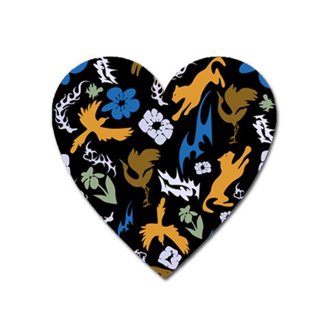 Pattern Design Seamless Texture Heart Magnet from ArtsNow.com Front