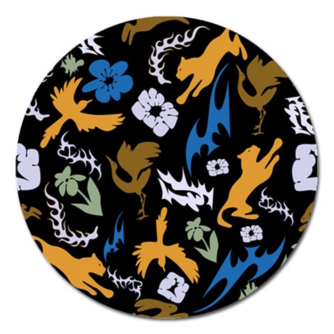 Pattern Design Seamless Texture Magnet 5  (Round) from ArtsNow.com Front