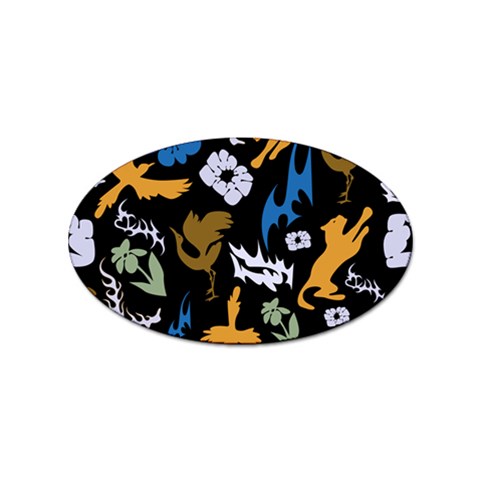 Pattern Design Seamless Texture Sticker Oval (10 pack) from ArtsNow.com Front