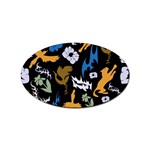 Pattern Design Seamless Texture Sticker Oval (10 pack)