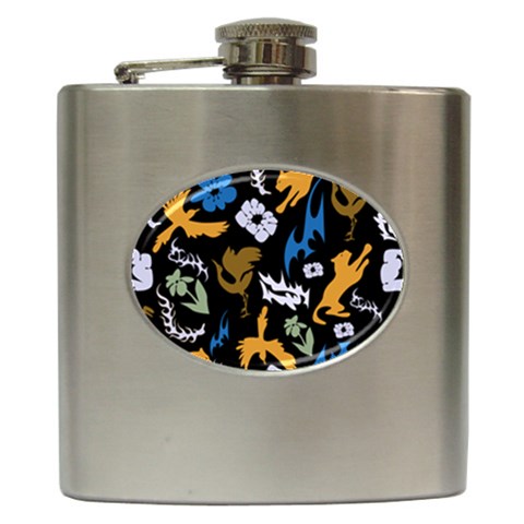 Pattern Design Seamless Texture Hip Flask (6 oz) from ArtsNow.com Front