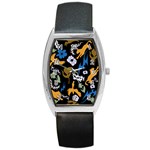 Pattern Design Seamless Texture Barrel Style Metal Watch