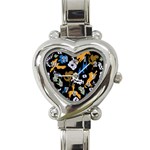 Pattern Design Seamless Texture Heart Italian Charm Watch