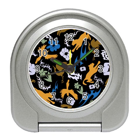 Pattern Design Seamless Texture Travel Alarm Clock from ArtsNow.com Front