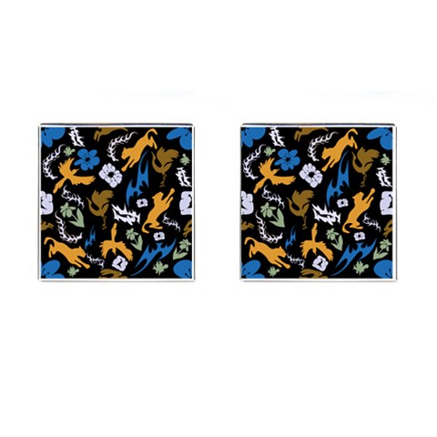 Pattern Design Seamless Texture Cufflinks (Square) from ArtsNow.com Front(Pair)