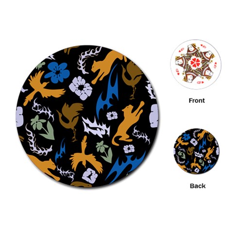 Pattern Design Seamless Texture Playing Cards Single Design (Round) from ArtsNow.com Front