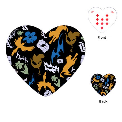 Pattern Design Seamless Texture Playing Cards Single Design (Heart) from ArtsNow.com Front