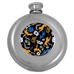 Pattern Design Seamless Texture Round Hip Flask (5 oz)