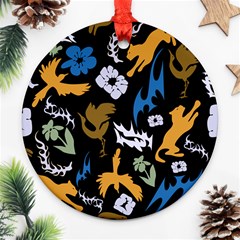 Pattern Design Seamless Texture Round Ornament (Two Sides) from ArtsNow.com Back