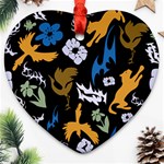 Pattern Design Seamless Texture Heart Ornament (Two Sides)