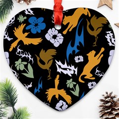 Pattern Design Seamless Texture Heart Ornament (Two Sides) from ArtsNow.com Back